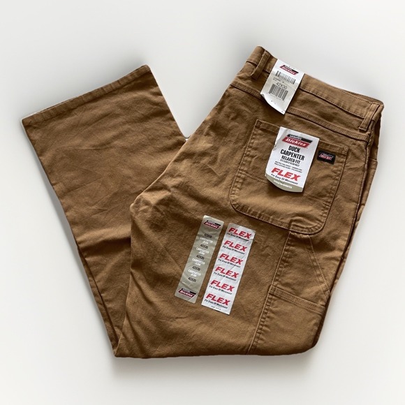 Dickies Other - Dickies Duck Carpenter Pants Mens 42x30 Relaxed Fit Straight Leg Flex NEW